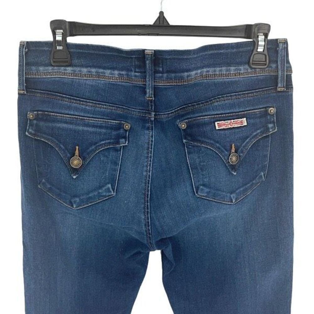 Hudson Womens Collin Mid Rise Faded‎ Skinny Ankle Jeans Dark Blue Size 28 - Picture 5 of 11